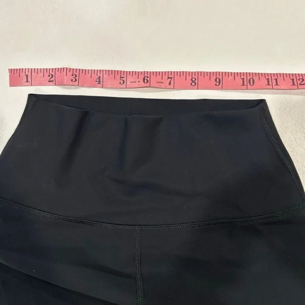 Alo Yoga High Waist Slash Leggings XS Black Cutout Detail